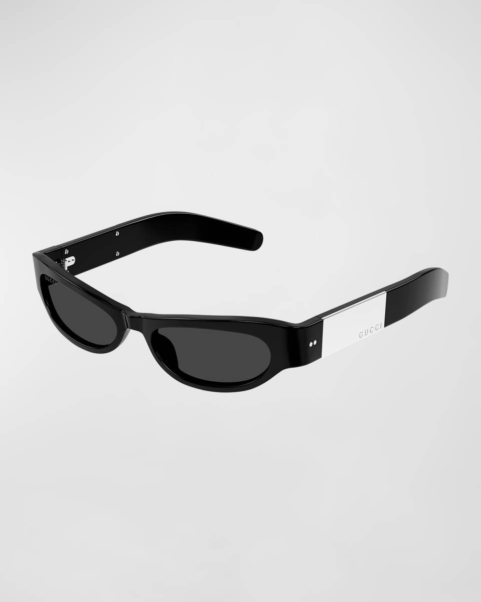 Two-Tone Acetate Cat-Eye Sunglasses